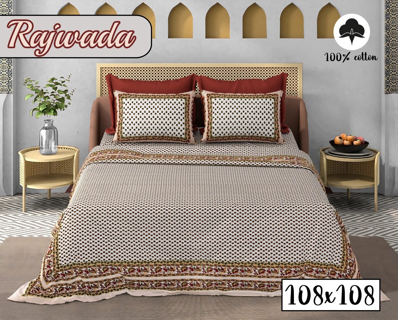 Rajwada 100% cotton bed sheets